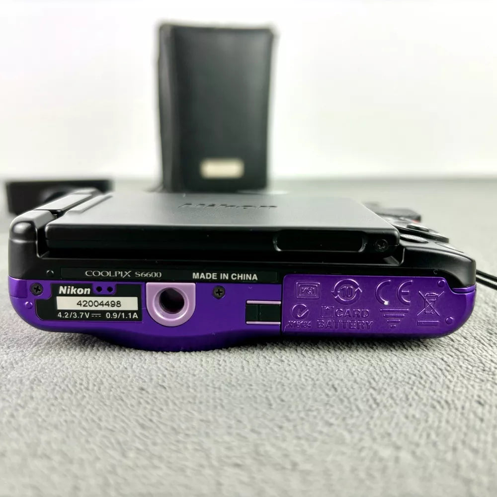 Nikon COOLPIX S6600 Digital Camera (Rare Purple) 16.0MP with 12x Zoom - Complete Set 🍥 🎀📷