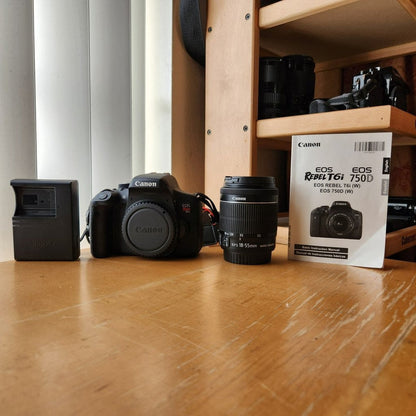 Canon EOS Rebel T6i / 750D Digital Camera with EF-S 18-55mm IS Lens 🍥 🎀📷
