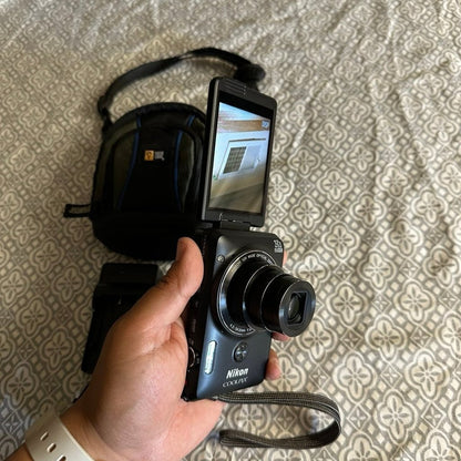 Nikon COOLPIX S6900 16MP Compact Digital Camera (Black) with Flip Screen and Wi-Fi 🍥 🎀📷