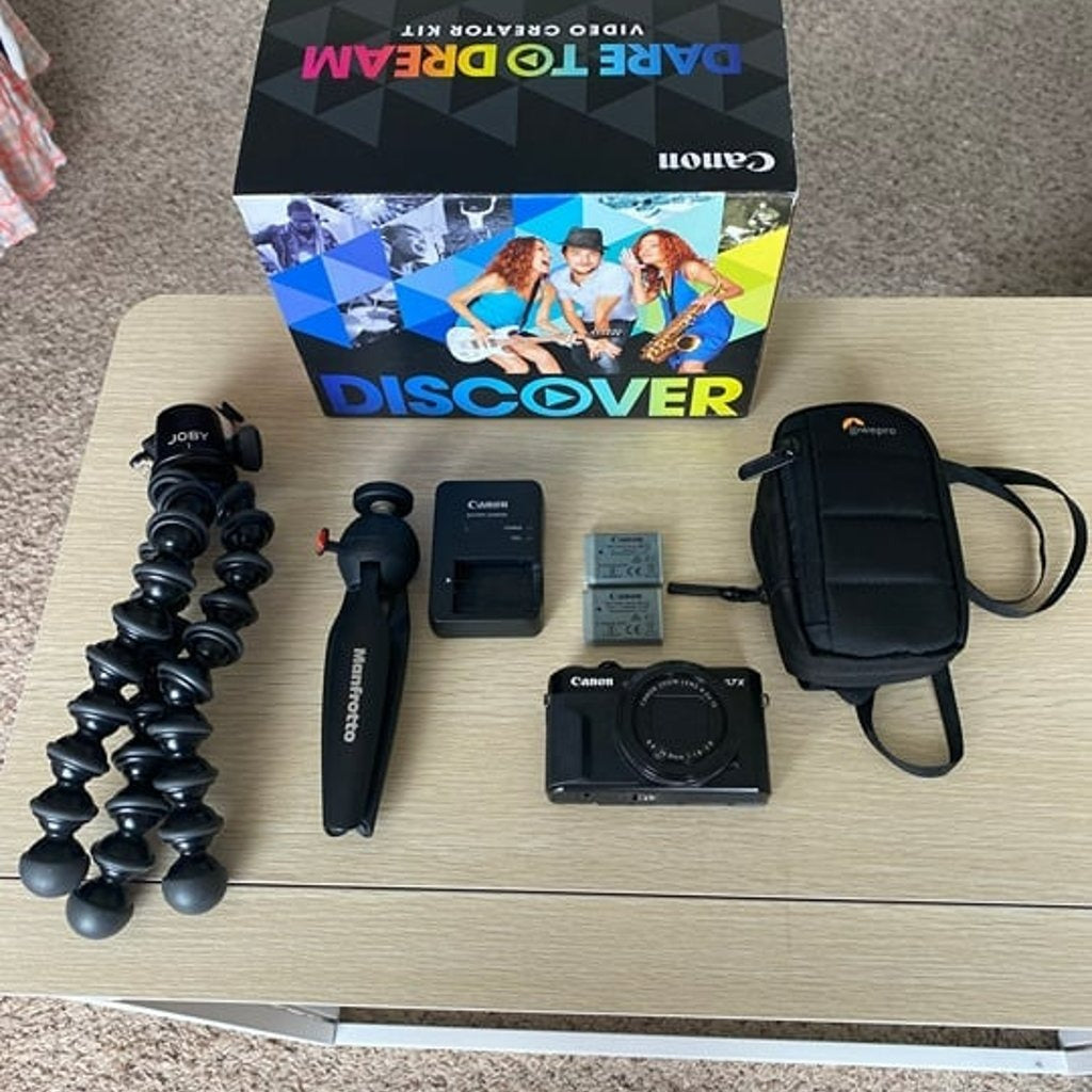 Used Canon PowerShot G7X Mark II Digital Camera Video Creator Kit Bundle 🍥🎀📷