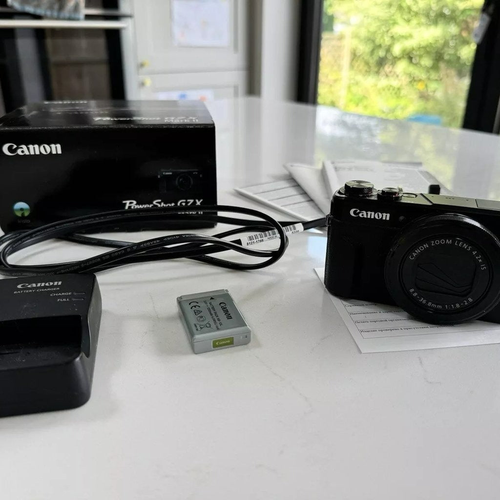 Used Canon PowerShot G7X Mark II Digital Camera (Black) 🍥🎀📷