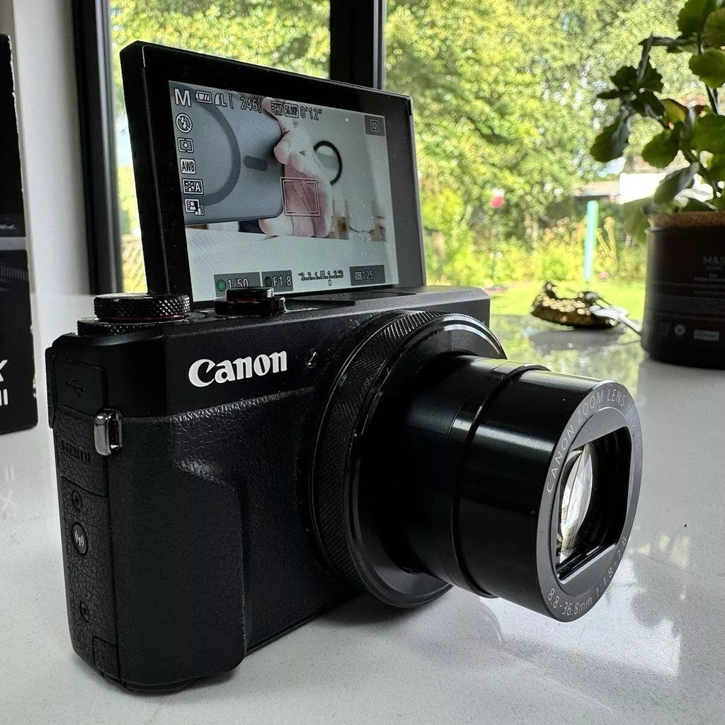 Used Canon PowerShot G7X Mark II Digital Camera (Black) 🍥🎀📷