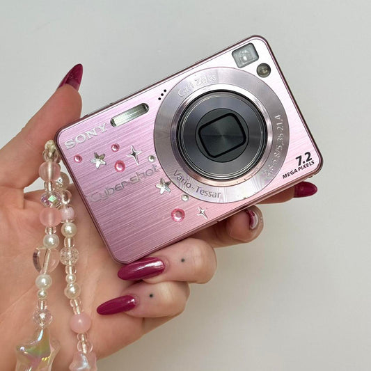 Used Sony Cybershot W120 Digital Camera 🍥🎀 Pastel Pink Digicam
